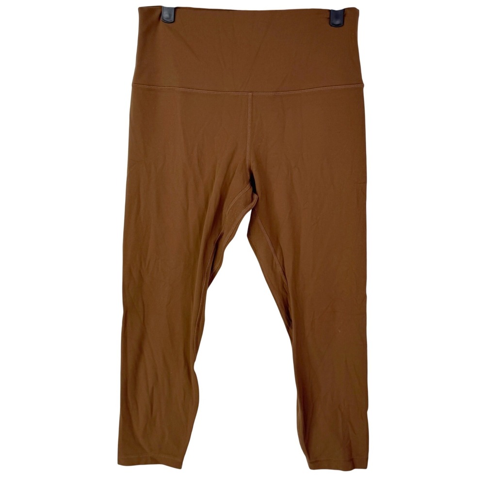 Lululemon Align High Rise 23" Capri Leggings Brown Women's Size 10 Gym Yoga